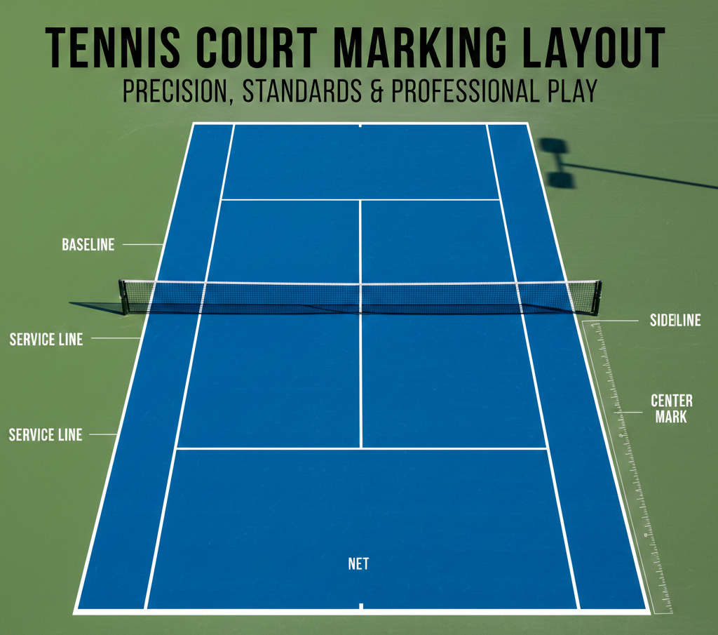 Tennis Court Marking Layout