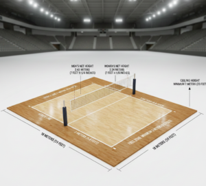 Dimensions of a Standard Volleyball Court