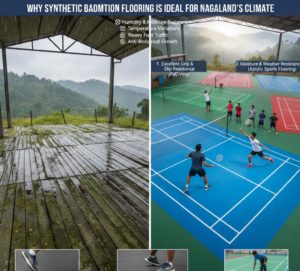 Why Synthetic Badminton Flooring Is Ideal for Nagaland’s Climate