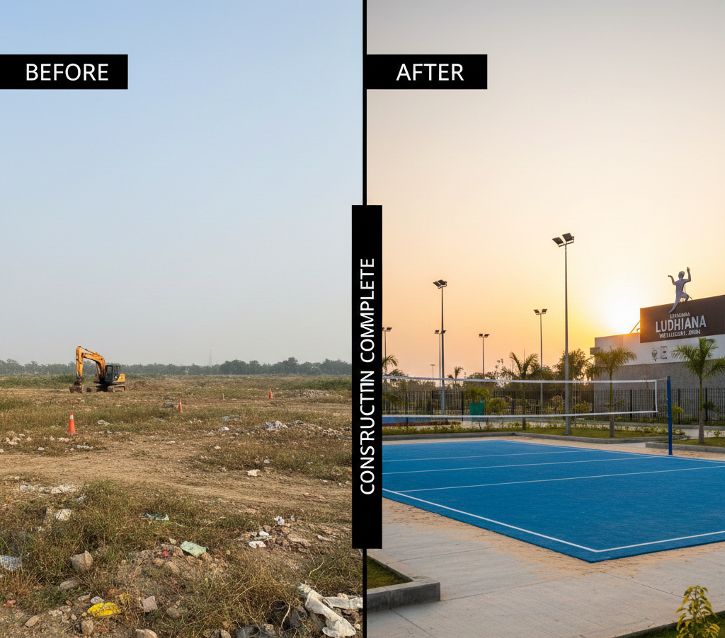 Volleyball Court Construction in Ludhiana