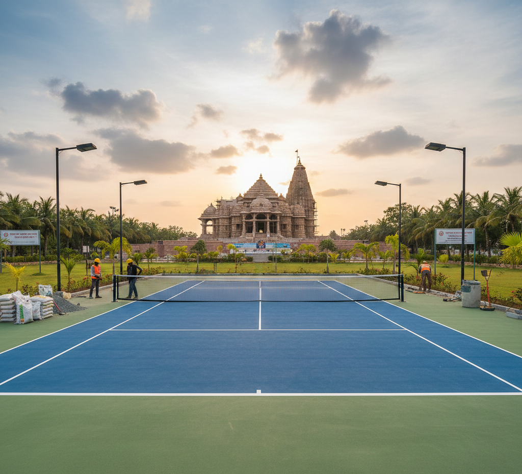 Tennis Court Construction in Ayodhya