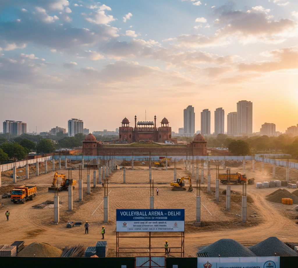 Volleyball Court Construction in Delhi