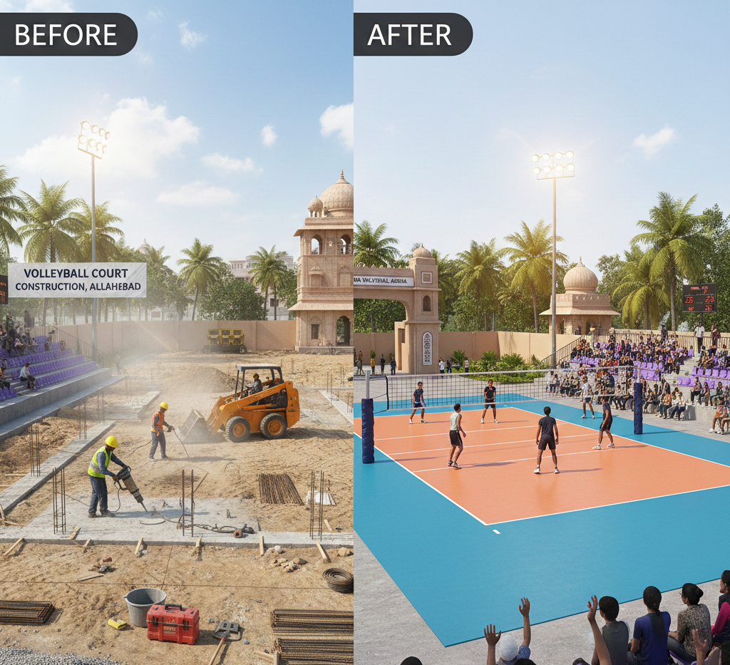 Volleyball Court Construction in Allahabad