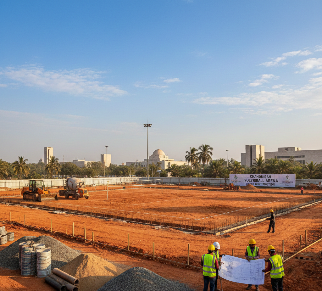 Volleyball Court Construction in Chandigarh