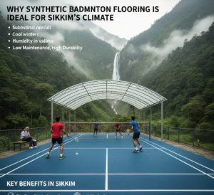 Why Synthetic Badminton Flooring is Ideal for Sikkim’s Climate