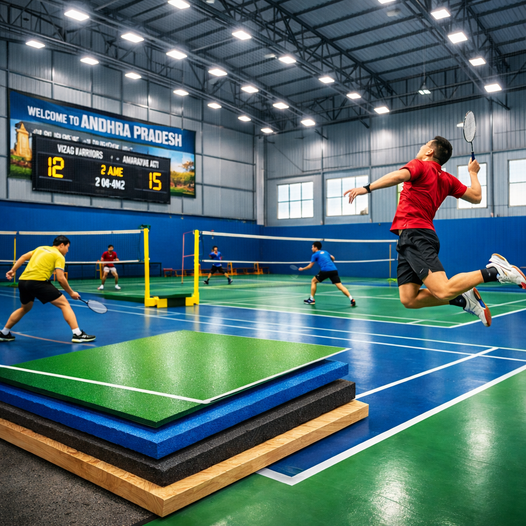 Badminton Court Flooring in Andhra Pradesh