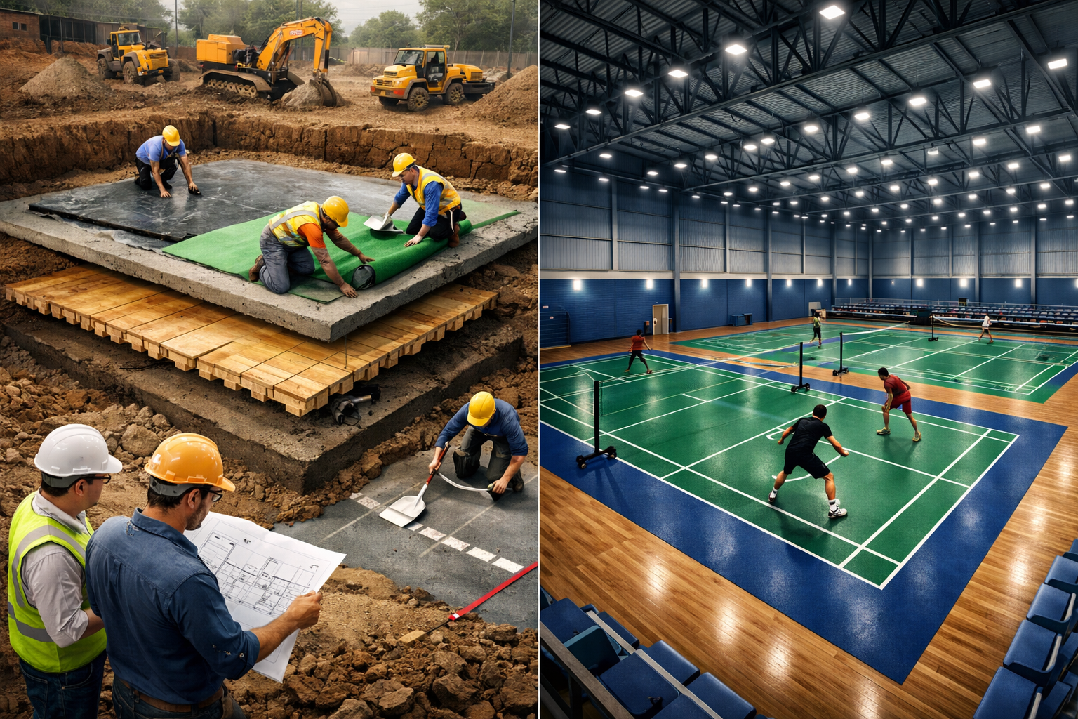 Badminton Court Construction