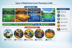Types of Badminton Court Flooring in India