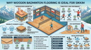 Why Wooden Badminton Flooring is Ideal for Sikkim
