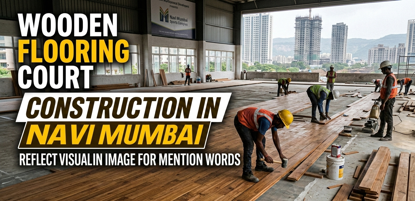Wooden Flooring Court Construction in Navi Mumbai